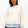 Fleece-genser med lag-på-lag-look