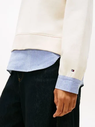 Fleece-genser med lag-på-lag-look