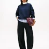Fleece-genser med lag-på-lag-look