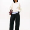 Fleece-genser med lag-på-lag-look