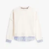Fleece-genser med lag-på-lag-look