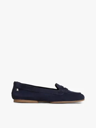 Fleksibel Penny Loafer i semsket skinn