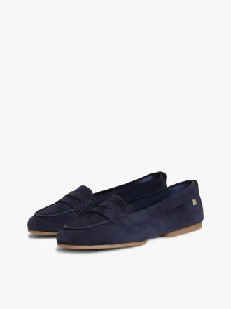 Fleksibel Penny Loafer i semsket skinn