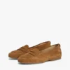 Fleksibel Penny Loafer i semsket skinn