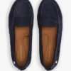 Fleksibel Penny Loafer i semsket skinn