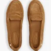 Fleksibel Penny Loafer i semsket skinn