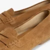 Fleksibel Penny Loafer i semsket skinn
