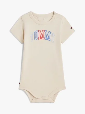 Flerfarget body med Tommy-logo til babyer