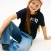 Flerfarget Hilfiger-logo-T-skjorte for barn