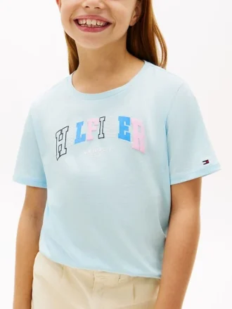 Flerfarget Hilfiger-logo-T-skjorte for barn