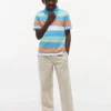 Flerfarget stripet stretch-polo for barn