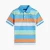 Flerfarget stripet stretch-polo for barn