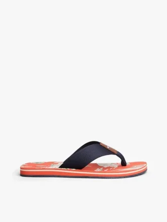 Flip-flops med blomstertrykk