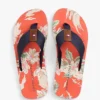Flip-flops med blomstertrykk