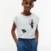 Flip Sequin Floral Logo T-skjorte for barn