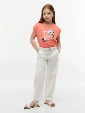 Flip Sequin Floral Logo T-skjorte for barn