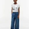 Flip Sequin Floral Logo T-skjorte for barn