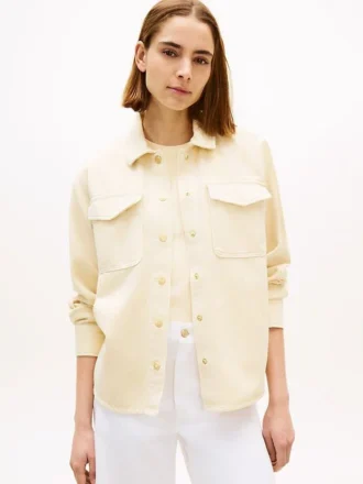 Garment-Dyed Denim Shirt Jacket