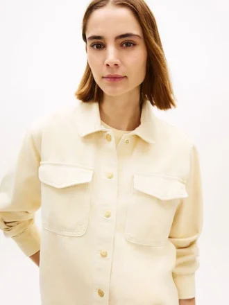 Garment-Dyed Denim Shirt Jacket