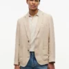 Garment-Dyed Linen Casual Blazer