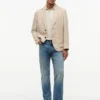 Garment-Dyed Linen Casual Blazer