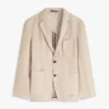 Garment-Dyed Linen Casual Blazer