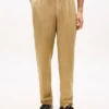 Garment-Dyed Linen Tapered Bukser