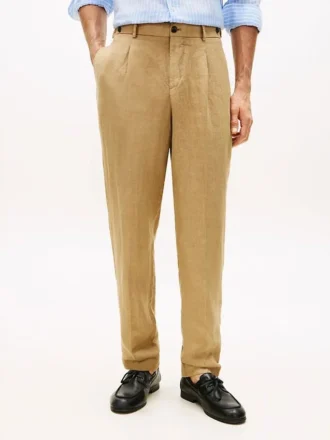 Garment-Dyed Linen Tapered Bukser