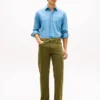 Garment-Dyed Regular Straight Jeans