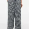 Gingham-bukser i linblanding