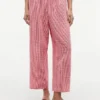 Gingham-bukser i linblanding