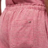 Gingham-bukser i linblanding
