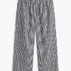 Gingham-bukser i linblanding