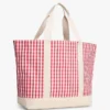 Gingham-canvasveske