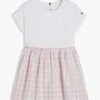 Gingham Seersucker-kombikjole for barn