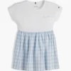 Gingham Seersucker-kombikjole for barn