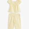 Gingham-sett med topp og bukser til babyer
