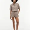 Gingham-shorts i linblanding