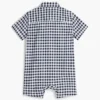 Gingham-sortsall for babies