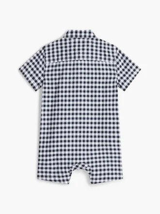 Gingham-sortsall for babies