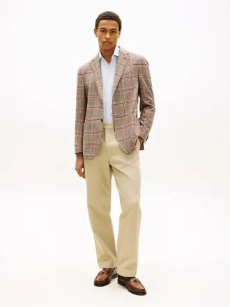 Glen Plaid-blazer i ullblanding