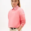 Glitter-genser med Tommy-logo for barn