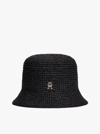 Heklet raffia-bøttehatt