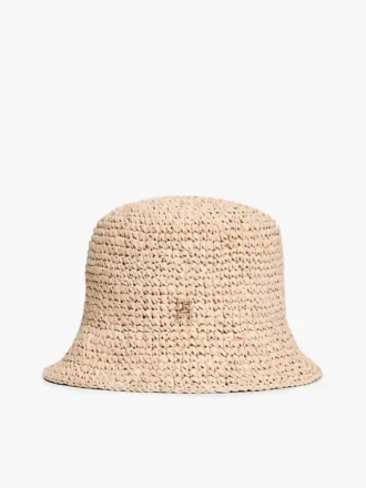 Heklet raffia-bøttehatt