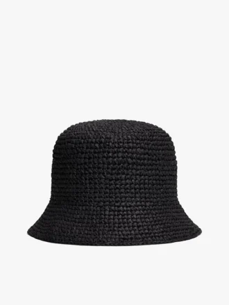 Heklet raffia-bøttehatt