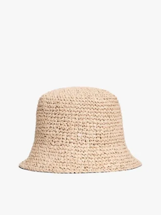 Heklet raffia-bøttehatt
