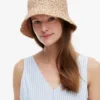 Heklet raffia-bøttehatt