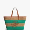 Heklet totebag med nautiske striper