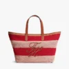 Heklet totebag med nautiske striper Heklet totebag med nautiske striper