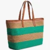 Heklet totebag med nautiske striper